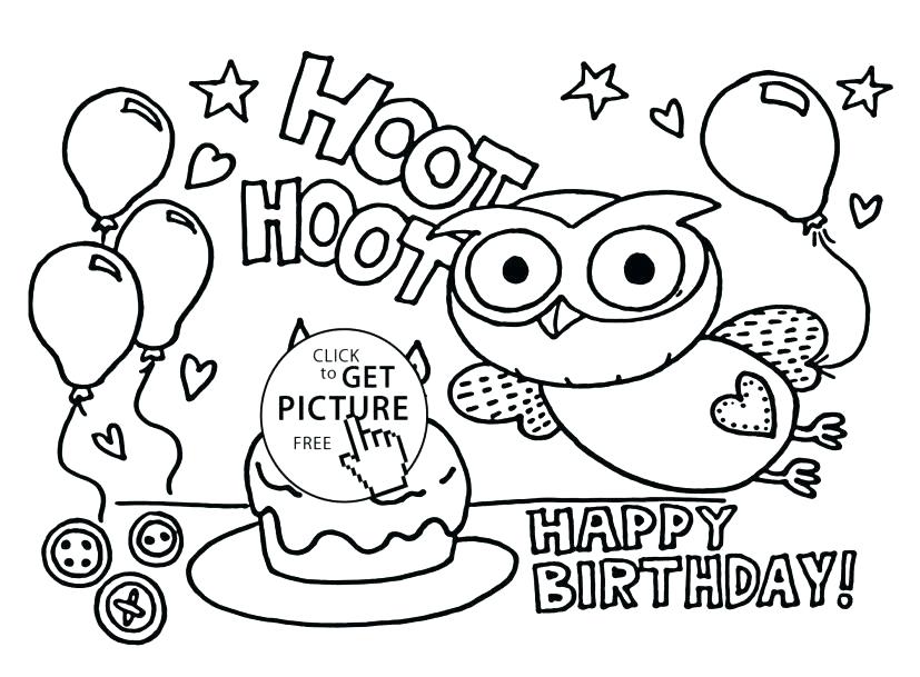827x609 Happy Birthday Mom Coloring Pages Free Printable Happy Birthday