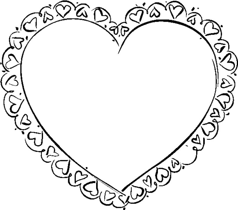 820x724 Heart Coloring Pages