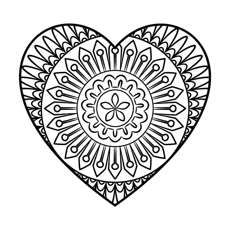 800x800 Heart Shape Coloring Pages Pink Heart Coloring Page Free Heart