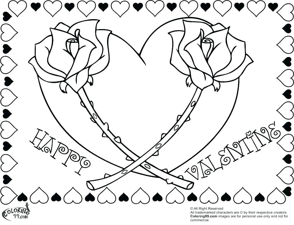 980x750 Free Heart Coloring Pages For Adults Printable Happy Valentines