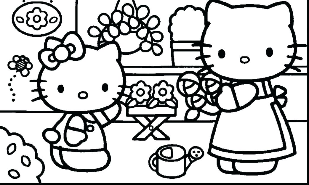 1043x625 Kitty Coloring Pictures Hello Kitty Coloring Pages Online Large