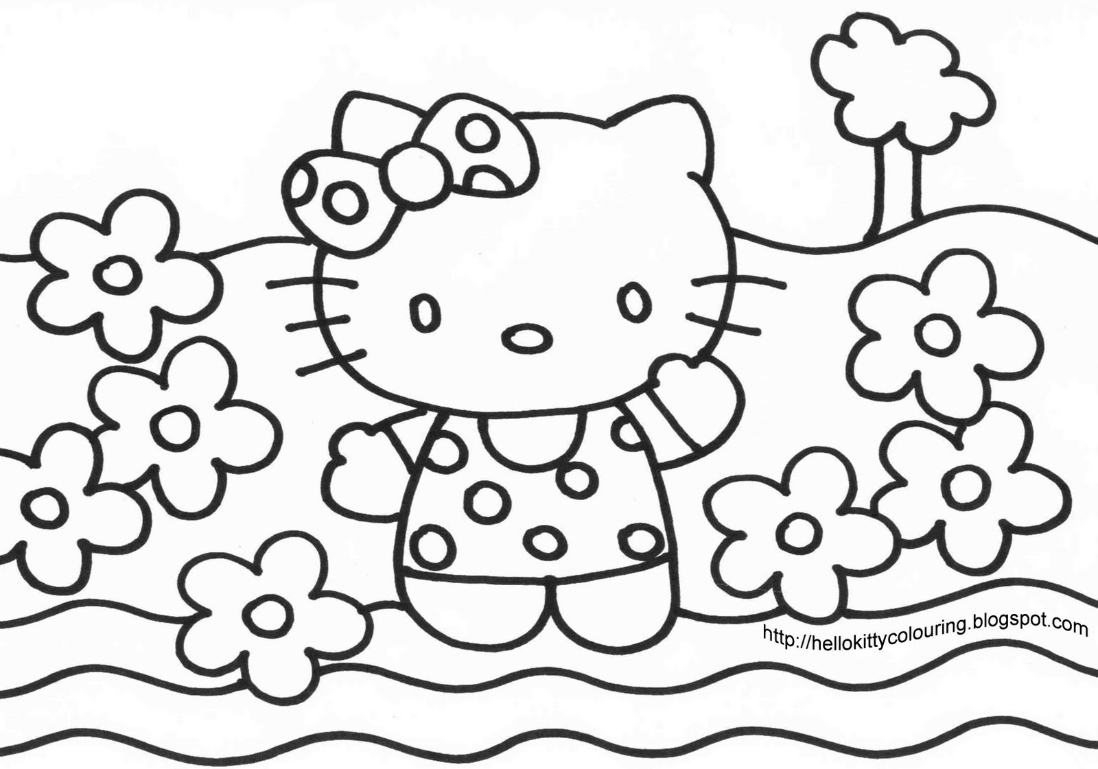1600x1121 Focus Coloring Pages To Print Of Hello Kitty F