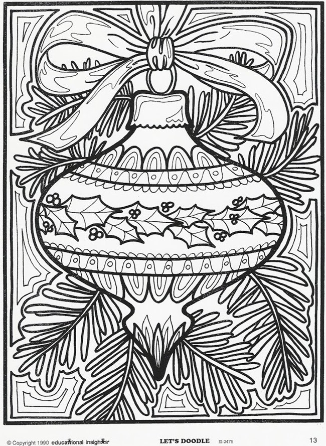650x889 Free Holiday Coloring Pages For Adults