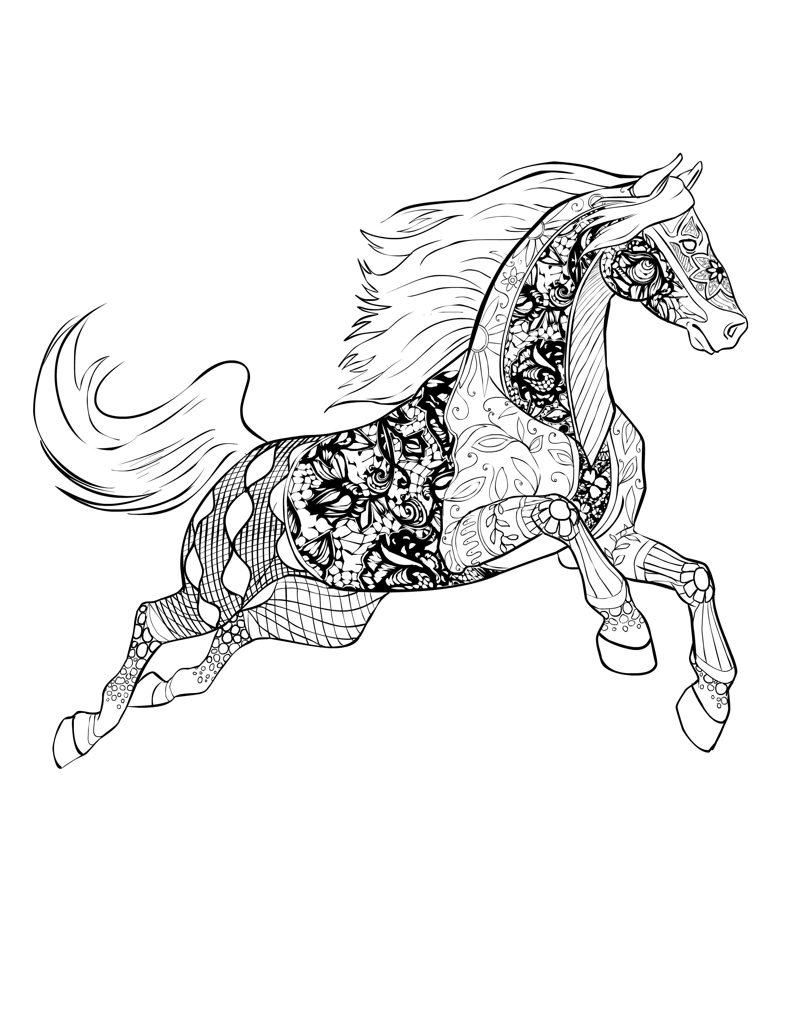 2550x3300 Adult Coloring Pages Horses Coloring Pages Inside Horse Acpra