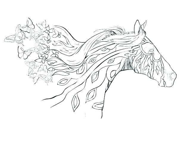 618x478 Detailed Horse Coloring Pages