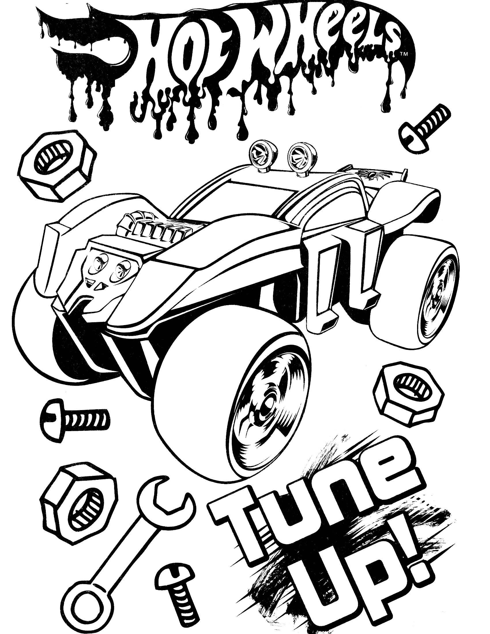 1700x2200 Free Printable Hot Wheels Coloring Pages For Kids