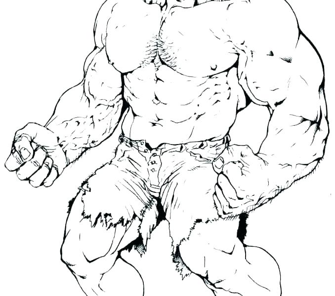 678x600 Hulk Coloring Page