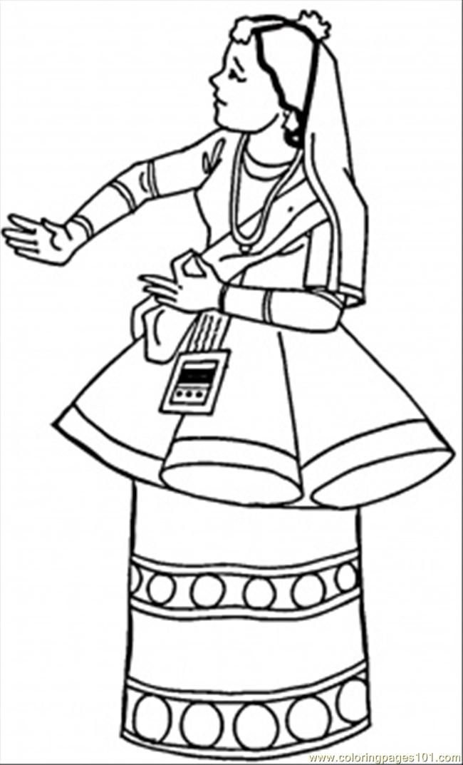 650x1073 Free Indian Coloring Pages