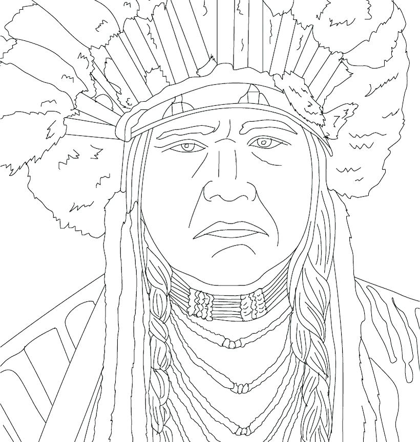 820x864 Free Native American Indian Coloring Pages