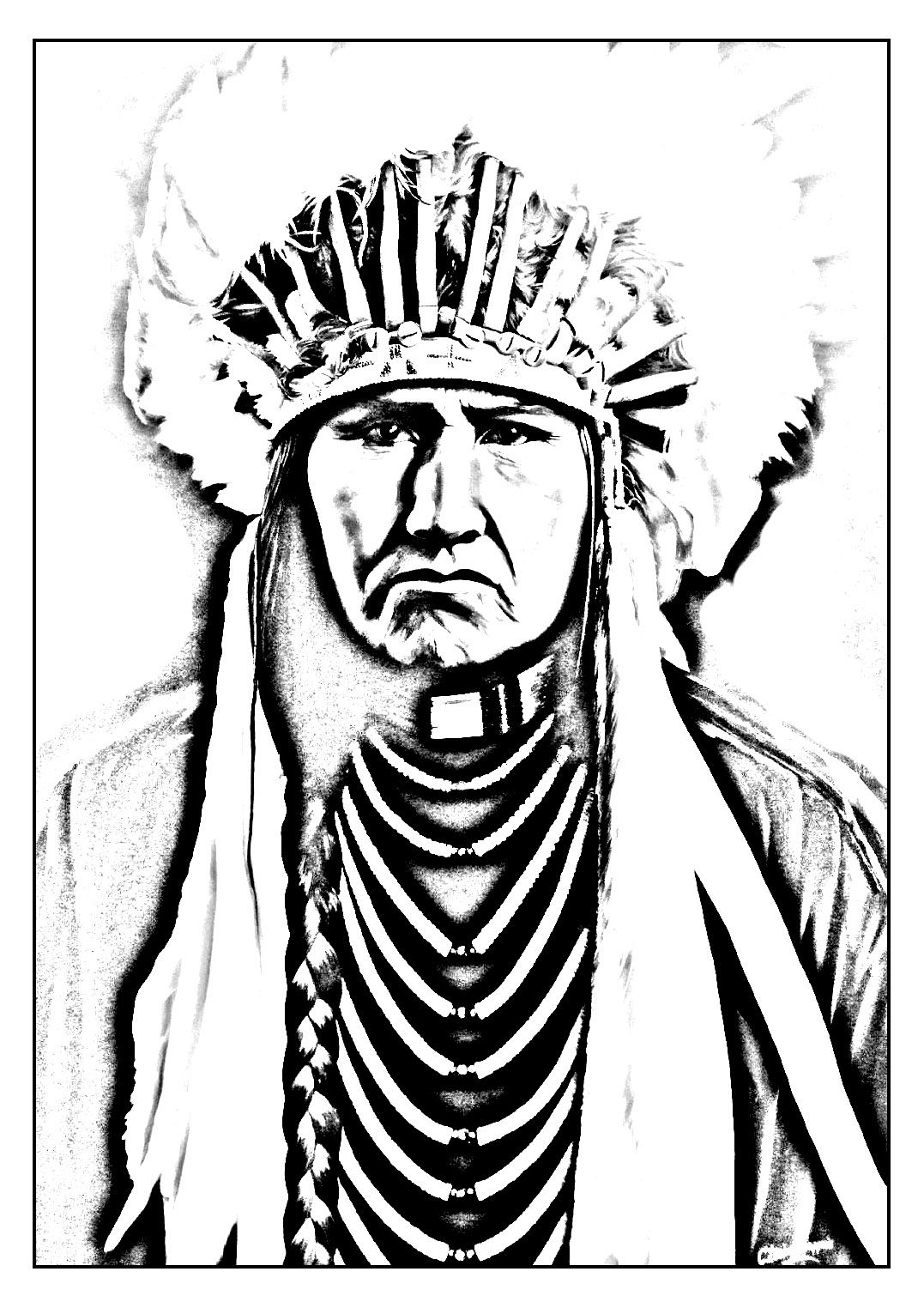 1077x1524 Free Coloring Page Coloring Adult Native American Indian Coloring