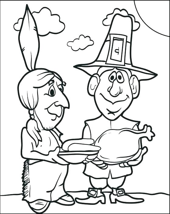 559x700 Coloring Pages Of Indians Coloring Pages Free Printable Pilgrim