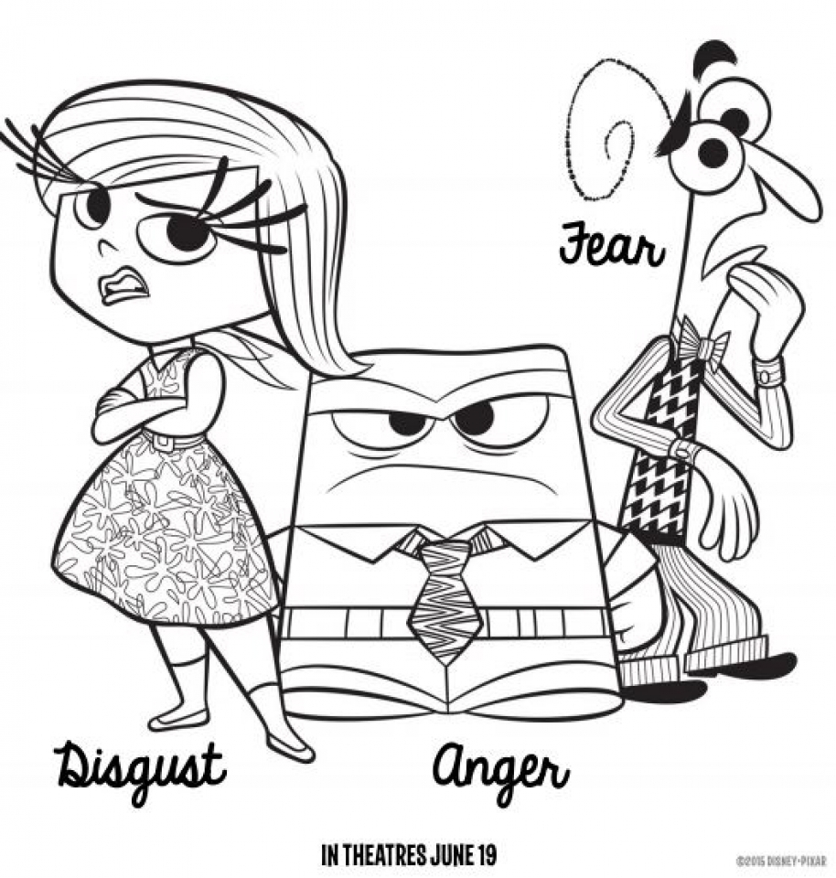 914x960 Get This Free Inside Out Coloring Pages Disney Printable !
