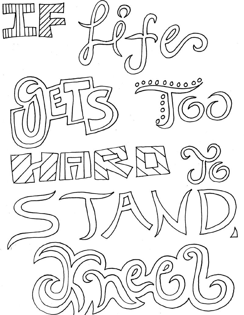 800x1035 Best Inspirational Quotes Coloring Pages For Adults