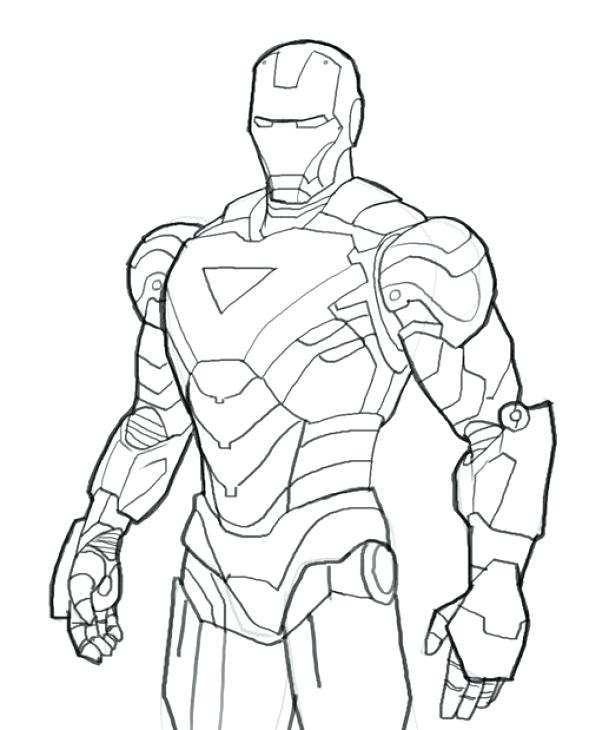 589x730 Iron Man Coloring Sheet
