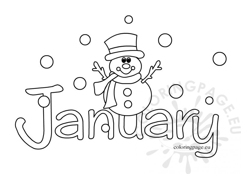 803x581 January Coloring Page January Coloring Sheets Coloring Page Free