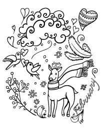 202x261 Printable January Coloring Page Free Pdf Download