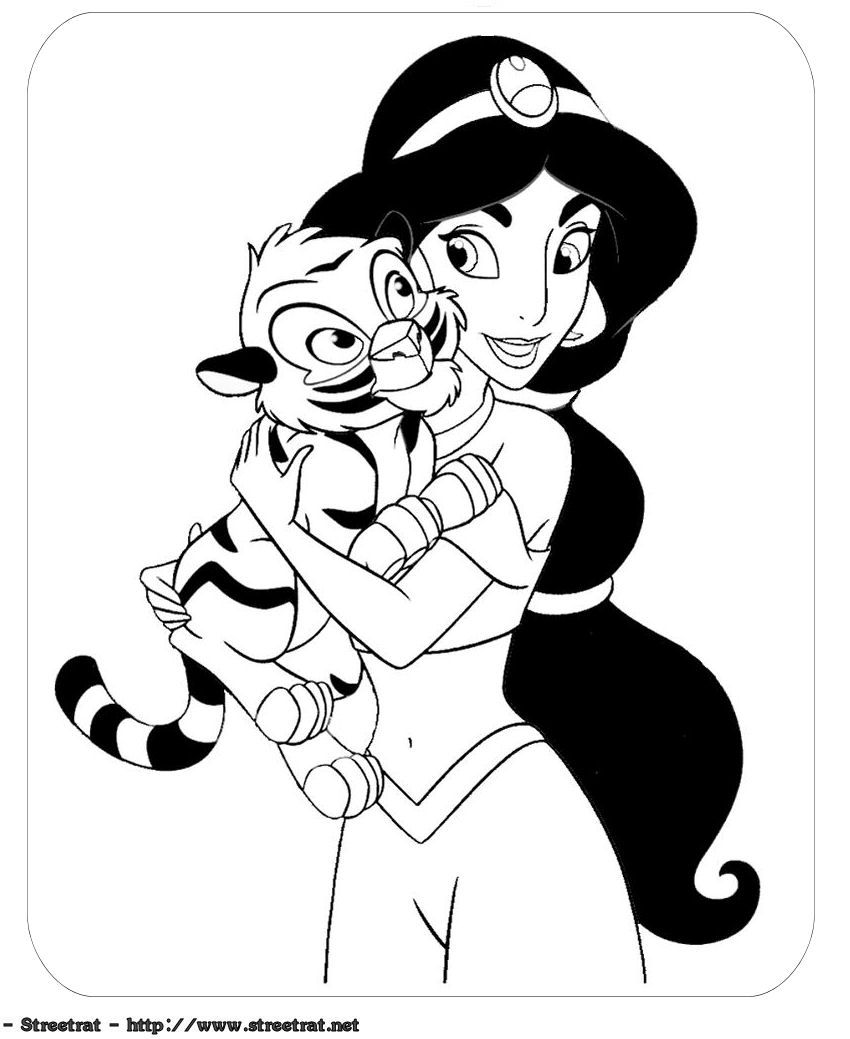 850x1039 Jasmine Coloring Page Jasmin Coloring Pages Free Pages