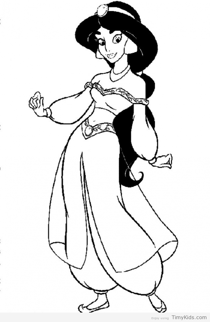 669x1024 Jasmine Coloring Pages Princess Jasmine Coloring Pages Princess