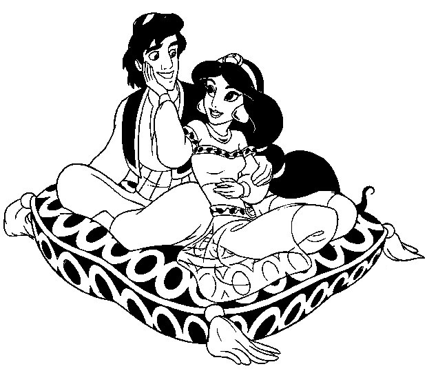 620x538 Jasmine Clipart Coloring Page