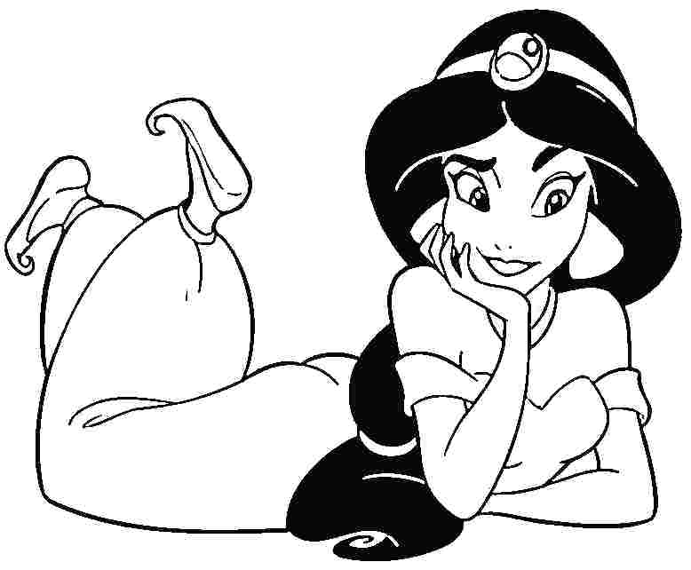 778x642 Princess Jasmine Coloring Pictures Free Printable Princess Jasmine