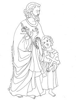 246x320 Two Coloring Pages For The Feast Of St Joseph March Saint