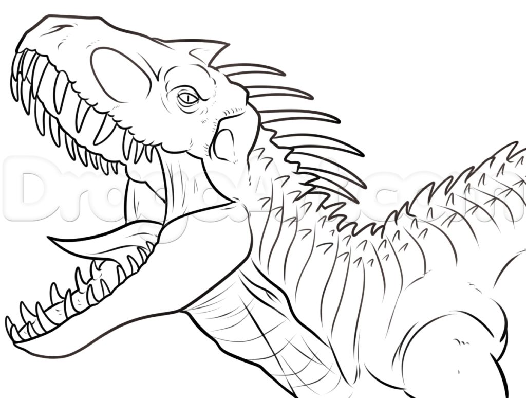 1024x774 Indominus Rex Coloring Page Pages Picturesque Design Ideas