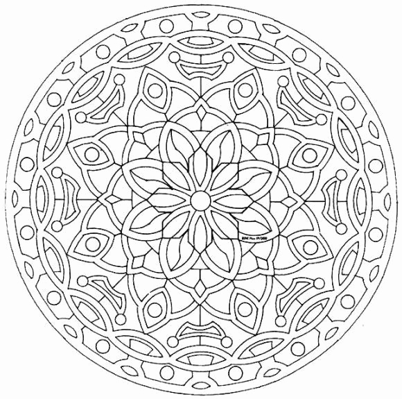 580x575 Kaleidoscope Coloring Pages Photos Free Kaleidoscope Coloring