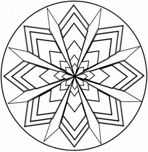 520x533 Symmetry Coloring Design Kaleidoscope Coloring Pages Teaching