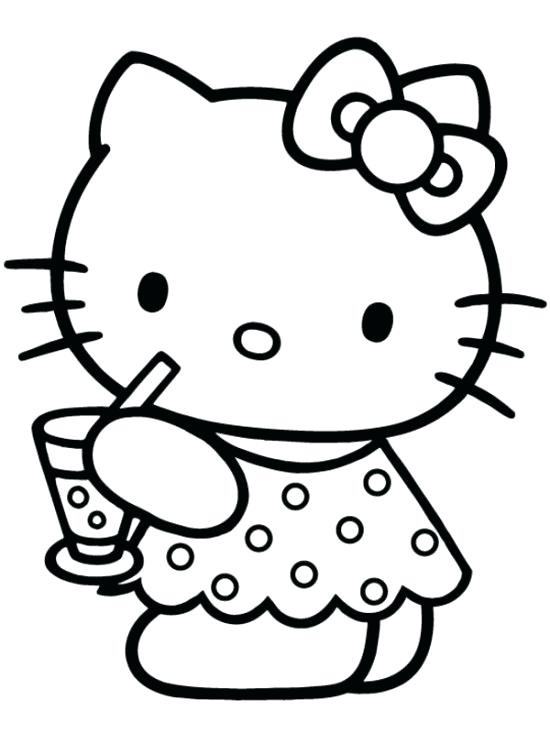 550x733 Hello Kitty Color Pages Hello Kitty Coloring Pages Online For Free
