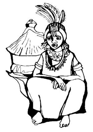 300x423 Traditional African Mask For Holiday Kwanzaa Coloring Page