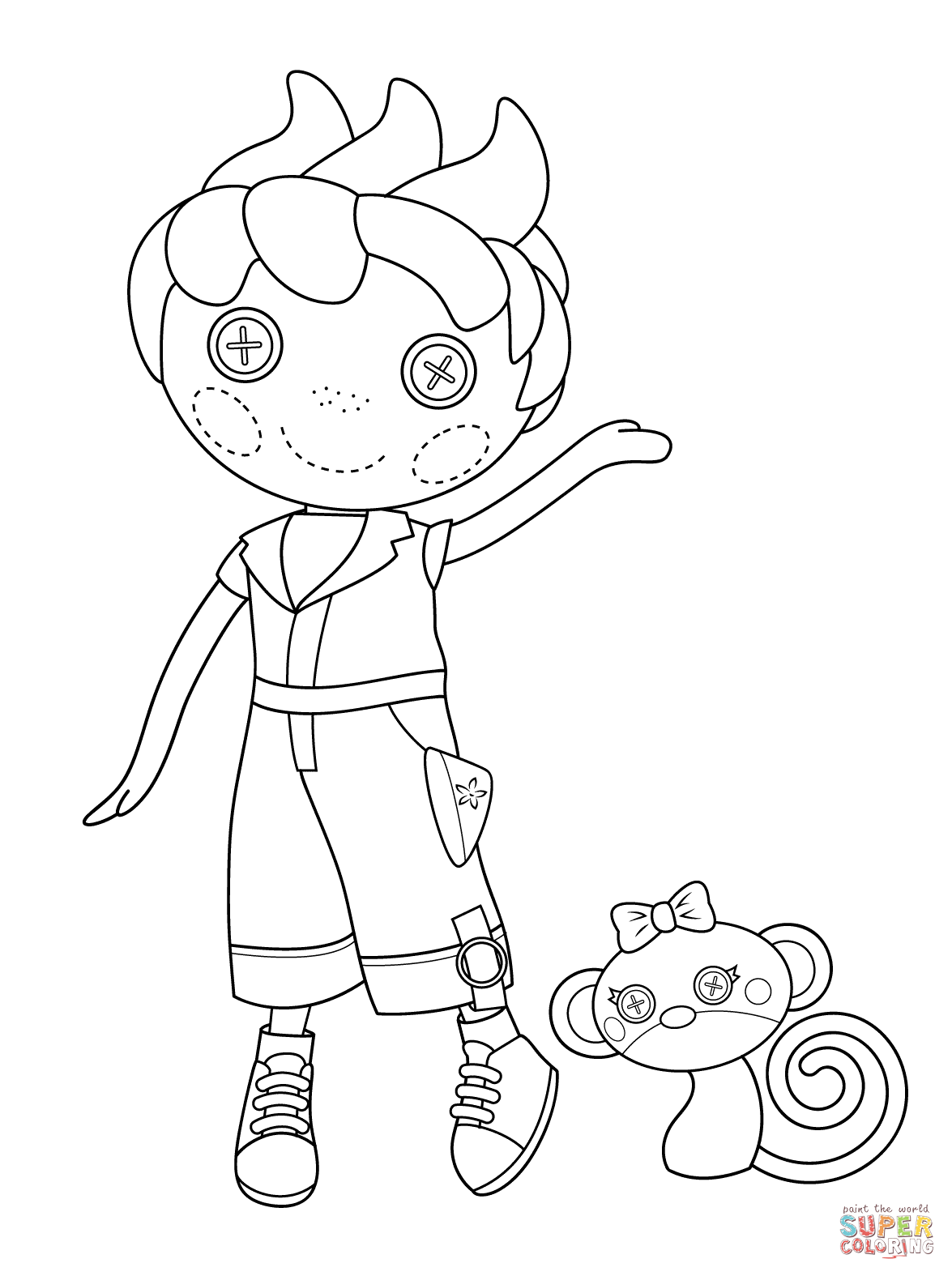 1175x1575 Lalaloopsy Ace Fender Bender Coloring Page Free Printable Coloring