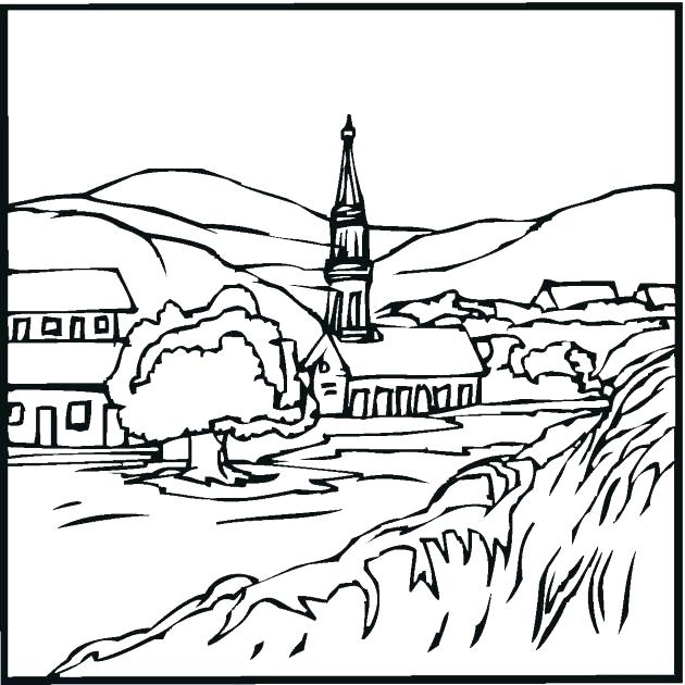 630x630 Good Landscape Coloring Pages For Landscape Coloring Pages Free