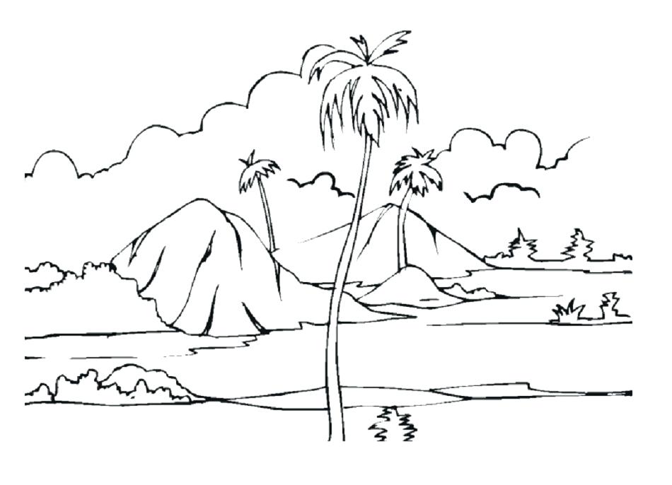 950x686 Desert Landscape Coloring Pages Free Murs