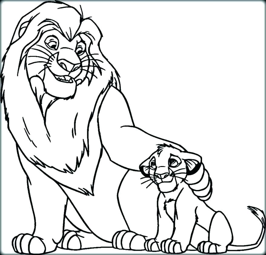 878x840 Lion King Coloring Pages