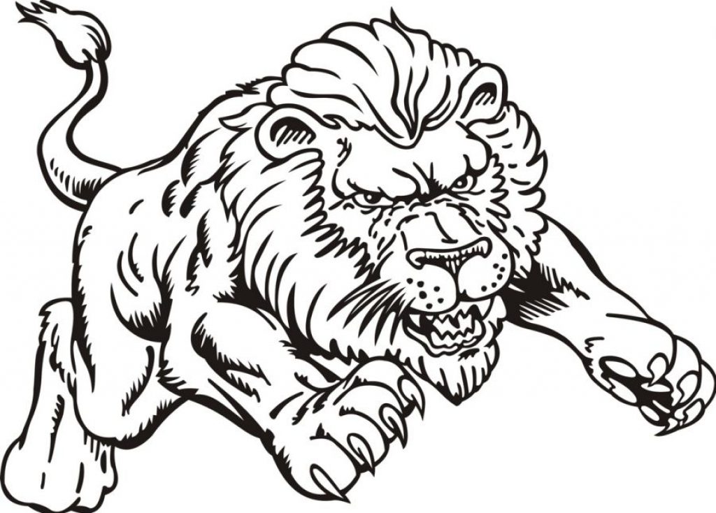 1024x734 Realistic Lion Coloring Pages Realistic Lion Coloring Pages
