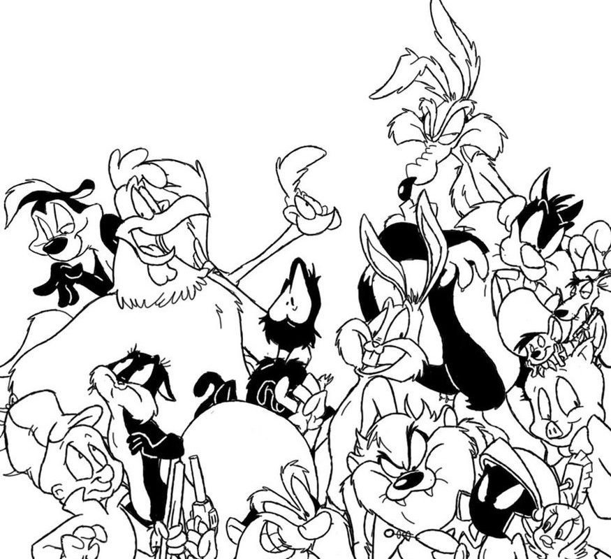 875x800 Daffy Duck Coloring Page Looney Tunes Spot Printable Pages Free