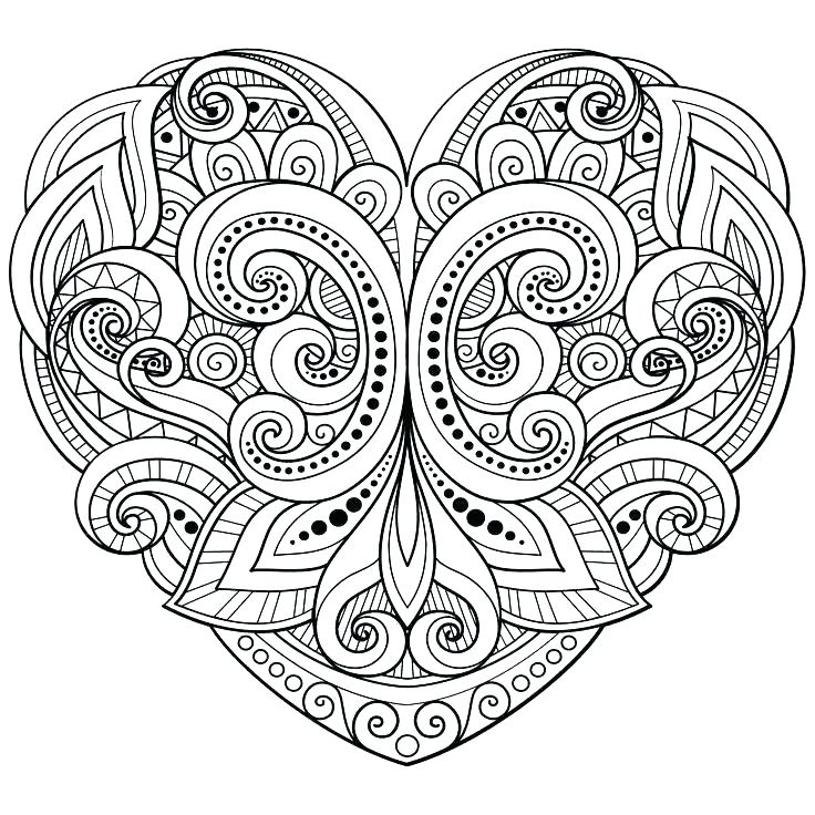 736x736 Free Printable Love Coloring Pages For Adults Heart Page X Unique
