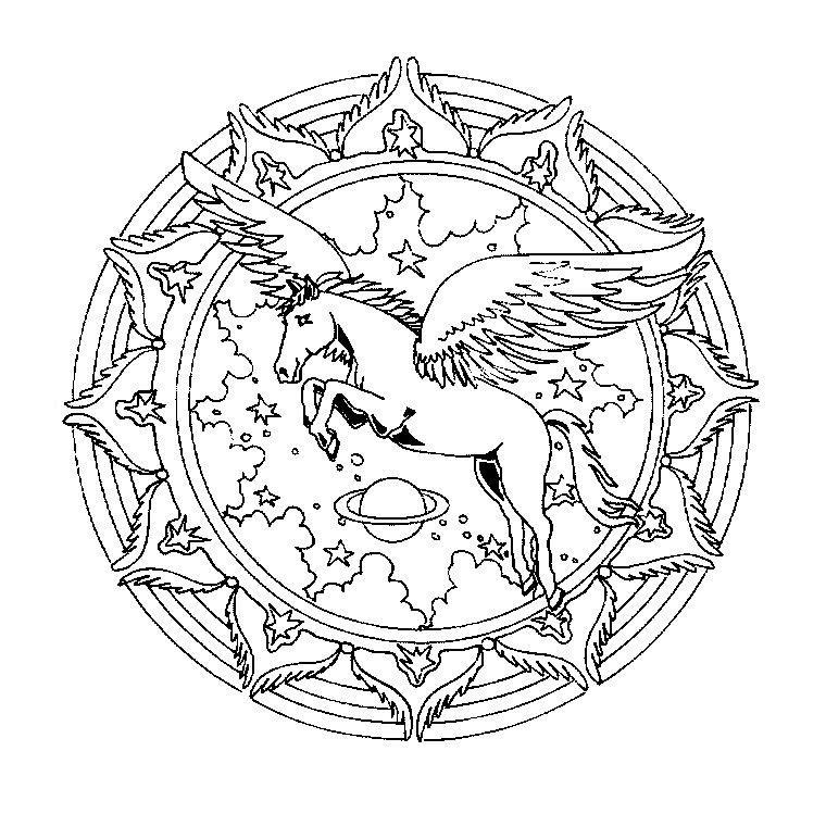 760x760 Free Mandalas Page To Color Animals Free Licorn