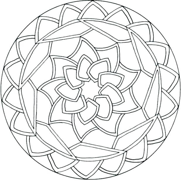 618x618 Free Mandala Coloring Pages Pdf Easy Color Page Regarding