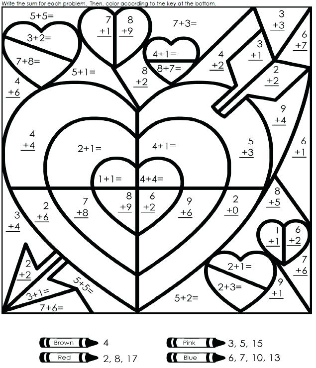635x740 Math Coloring Pages Math Coloring Worksheets Valentines Color
