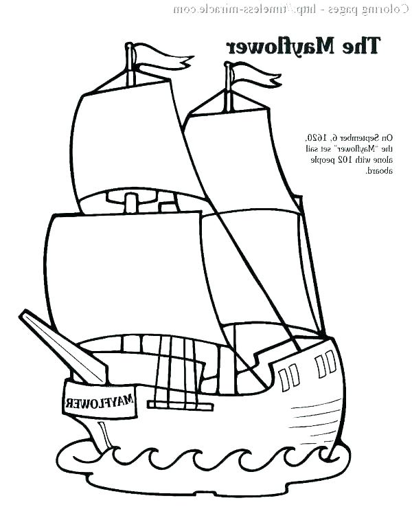 600x754 Free Mayflower Coloring Mayflower Ship Coloring Page Mayflower