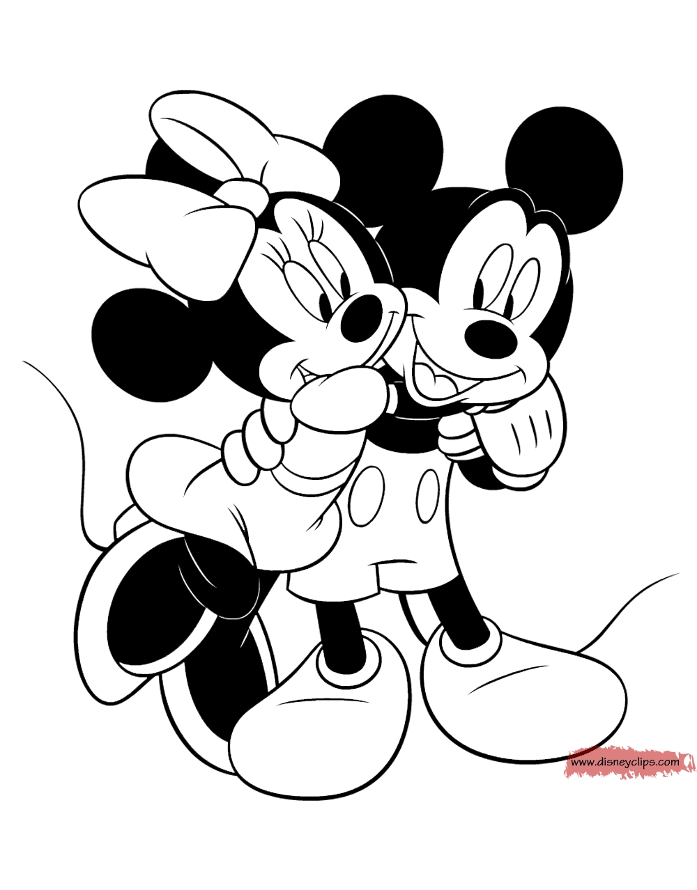 1000x1278 Mickey And Minnie Mouse Coloring Pages Free
