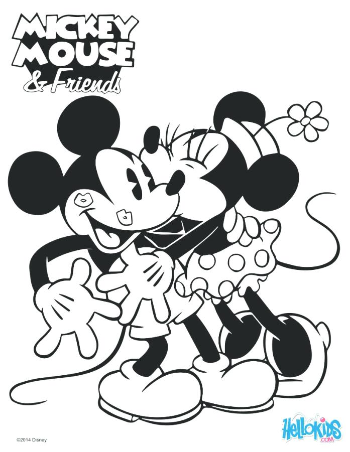 697x901 Minnie And Mickey Mouse Coloring Pages Christmas Free Printable