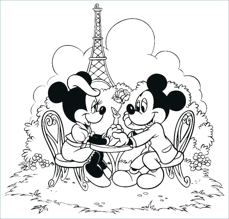 802x766 Mickey Mouse Pluto Coloring Pages Free