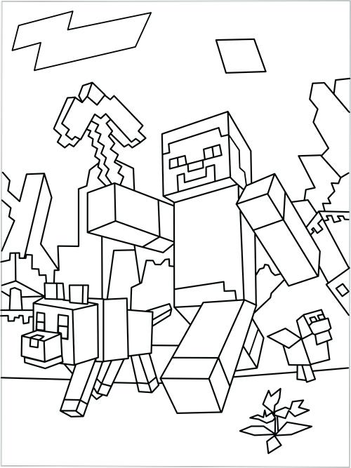 500x667 Free Minecraft Coloring Pages Coloring Pages Free Printable