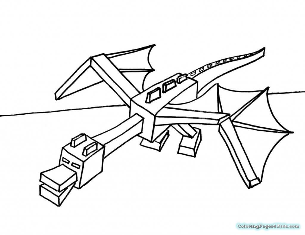 1024x787 Minecraft Coloring Pages Ender Dragon Coloring Pages For Kids