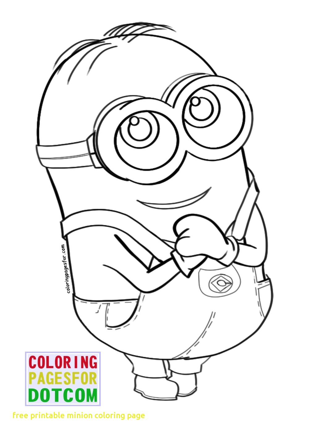 1000x1400 Free Printable Minion Coloring Page With Free Printable Minion