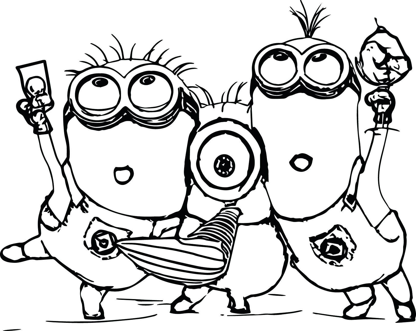 1627x1296 Minion Coloring Pages Easy