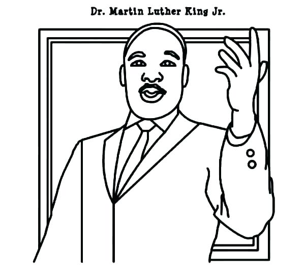 600x544 Martin Luther King Jr Coloring Pages Free Martin King Jr Activity