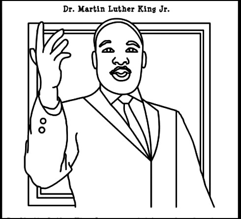 490x444 Free Martin Luther King Coloring Pages Martin Luther King Coloring